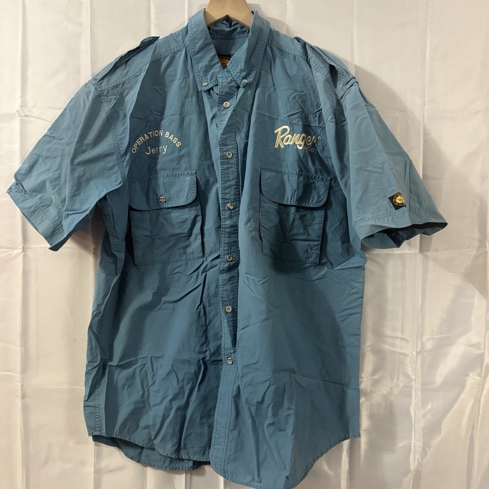 Ranger Boats Shirt XL Button Down Ranger Cup Fishing Tournament Vintage 90s